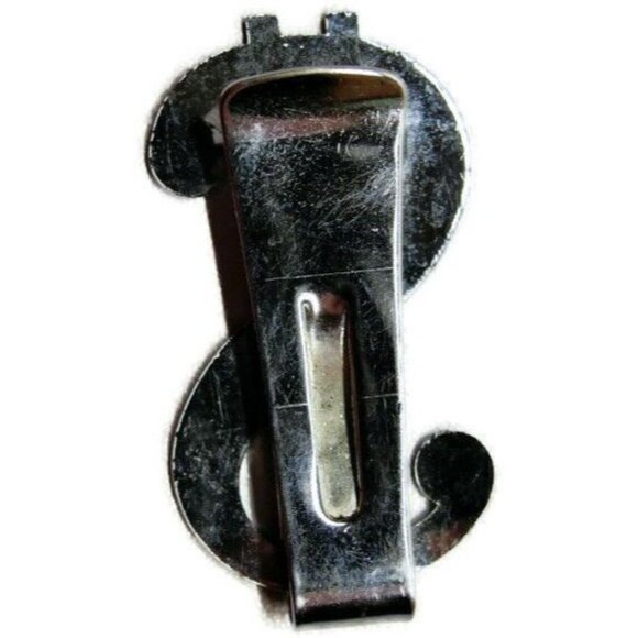 Money Clip Stainless Steel Wallet Credit Card Holder Silver Tone Dollar Sign - Picture 3 of 8
